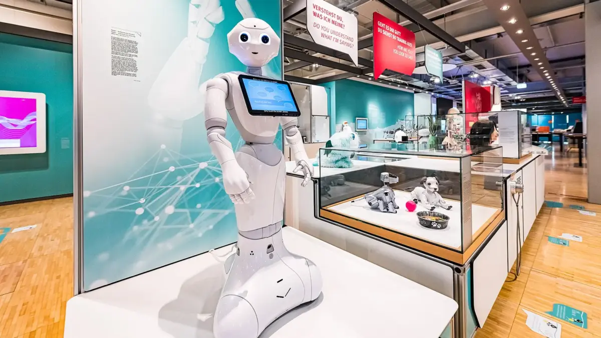 Exhibition display on artificial intelligence and robotics
