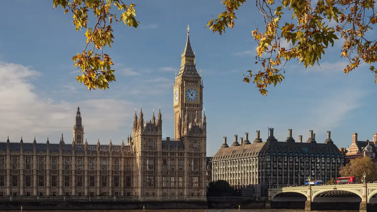 The Palace of Westminster in London