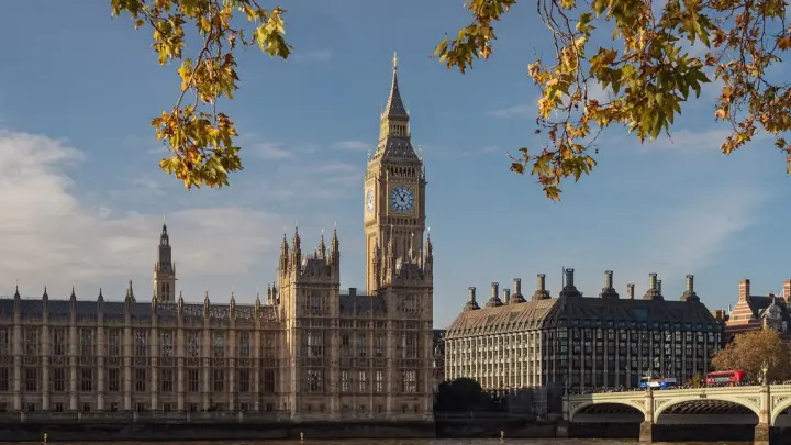 The Palace of Westminster in London