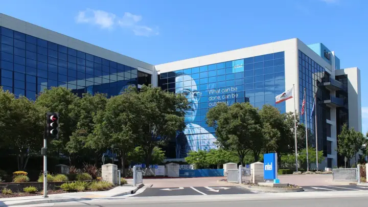 Intel headquarters building in Santa Clara, California