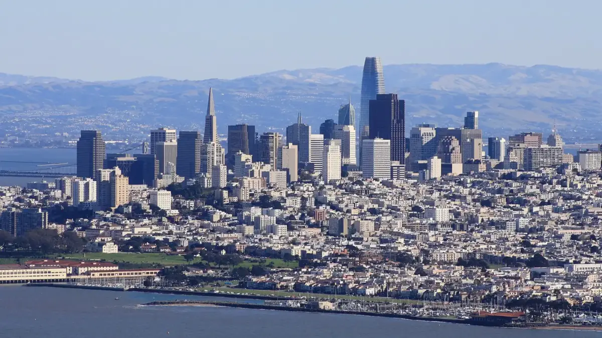 San Francisco skyline seen from the Marin Headlands